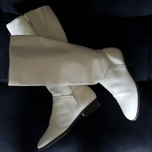 LIKE NEW genuine leather off white boots